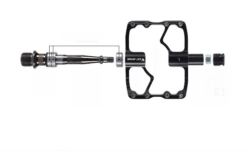 Xiqizhe Bicycle Aluminum Alloy 3 Bearing Mountain Road Bike Pedal Carbon Fiber Shaft Sleeve_voghion.com