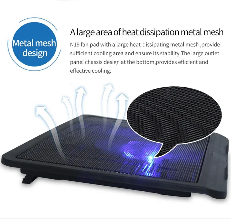Universal Laptop Radiator Fan Cooler Stand Notebook Support Usb Port Air Extracting Cooling Holder Accessories_voghion.com