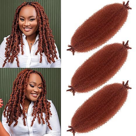 African Hand-Torn Wig - Long Curly Marley Braid, Fluffy Short Curls, Lightweight & Natural Look_voghion.com