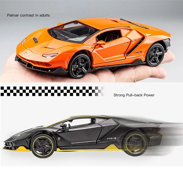 1:32 Alloy Car Diecast Model Metal Pull Back Simulation Car Toy Boy Sports Car Ornament With To Open The Door For Childs Gift_voghion.com
