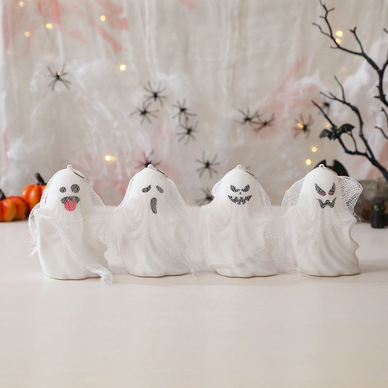 Halloween Ghost Decorations - Spooky Gauze Ghost Hanging Ornaments For Halloween Party, Trick Or Treat, Haunted House Decor (Set Of 4 Styles)_voghion.com