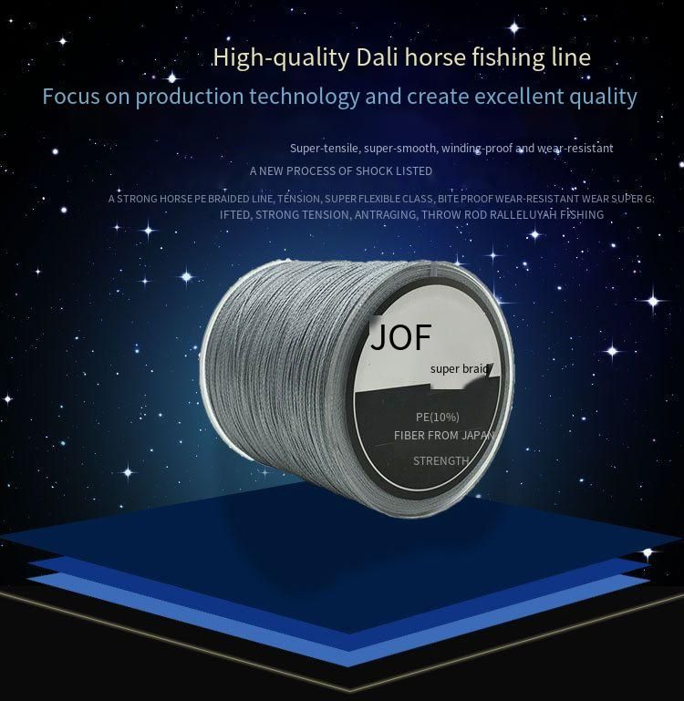 JOF Xinli Gear 4-Braid PE Strong 300m Lenza da pesca anti-morso_voghion.com