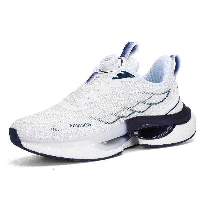 Unbeatable Quality Summer 2025 New Rotating Button Men's Breathable Thick Bottom Popcorn Cushioned Running Shoes_voghion.com