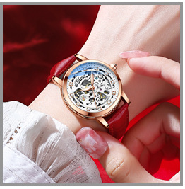 2023 New Star River Moon Phase Hollow Flywheel Mechanical Watch Men's Watch Fully Automatic Glow Business Men's Watch_voghion.com