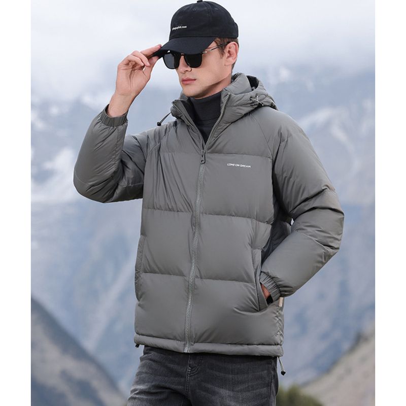 Piumino invernale da uomo con cappuccio, 90% piumino d'anatra, caldo e spesso, nuovo, alla moda, resistente al freddo, corto_voghion.com