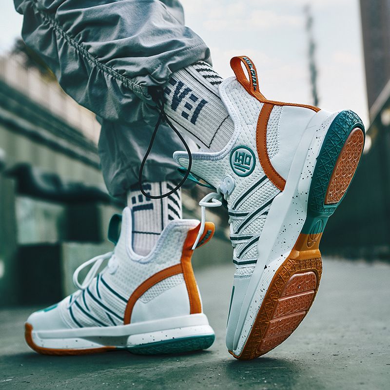 Mesh High-top Basketball New Sports Shoes For Students Cement Floor Practical Sneakers With Rubber Sole_voghion.com