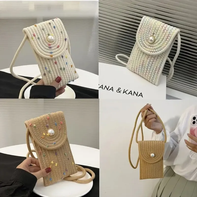 Borsa a tracolla intrecciata, versatile, mini, verticale, tracolla, portafoglio, cellulare 250210_voghion.com