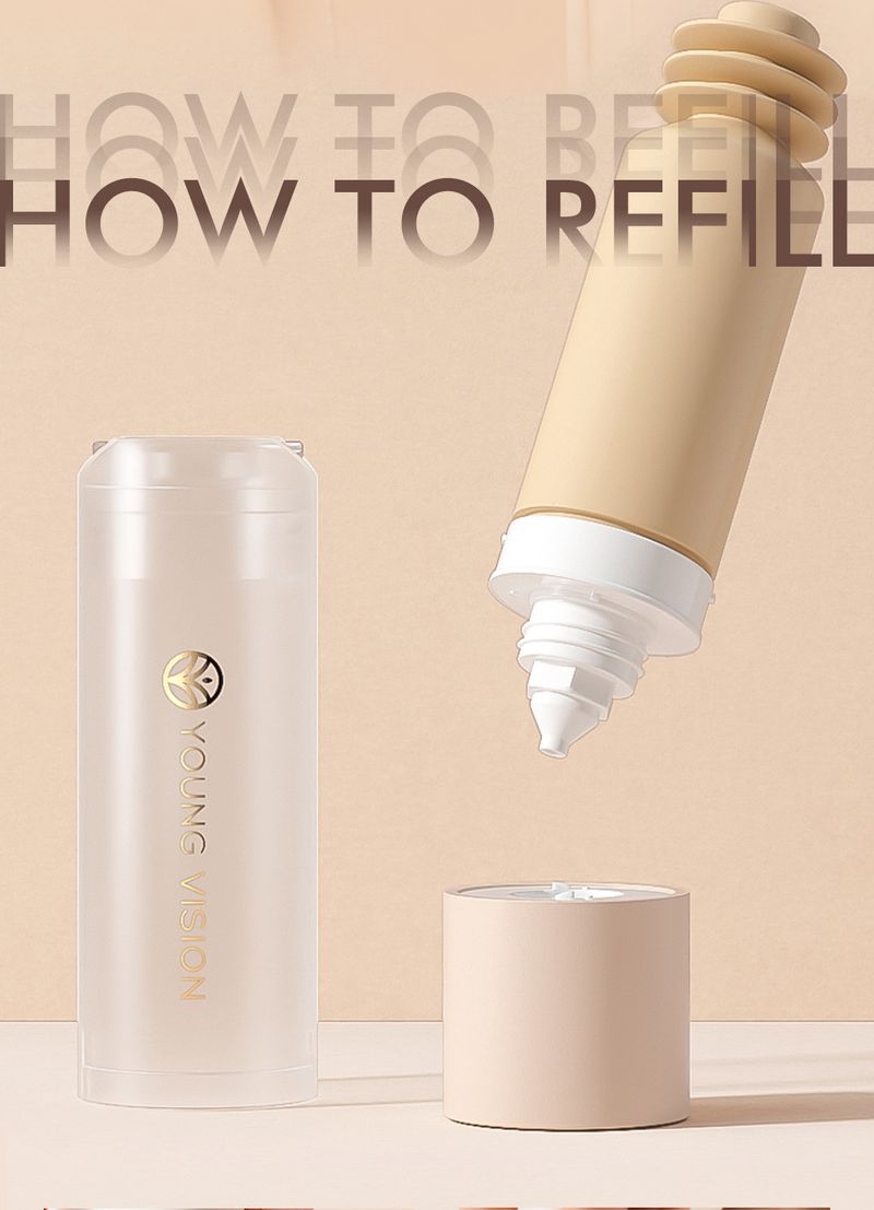 Face Foundation YOUNG VISION Bottom Press Liquid Foundation Removable Matte Not Easy To Remove Makeup Face Base Liquid_voghion.com