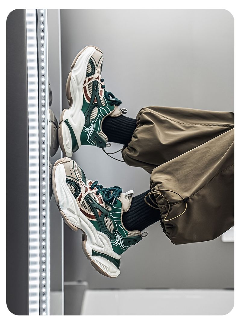 Men's Shoes 2026 New Winter Mesh Breathable Versatile Casual Sports Shoes Black Explosive Street Thick Sole Height Increasing Dad Shoes_voghion.com