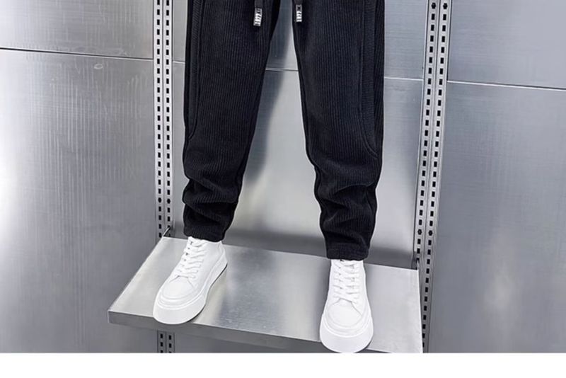 Men's Clothing Autumn New Style Corduroy Fashion Casual Pants Men's Trendy Loose Slim Sweatpants Sports Trousers_voghion.com