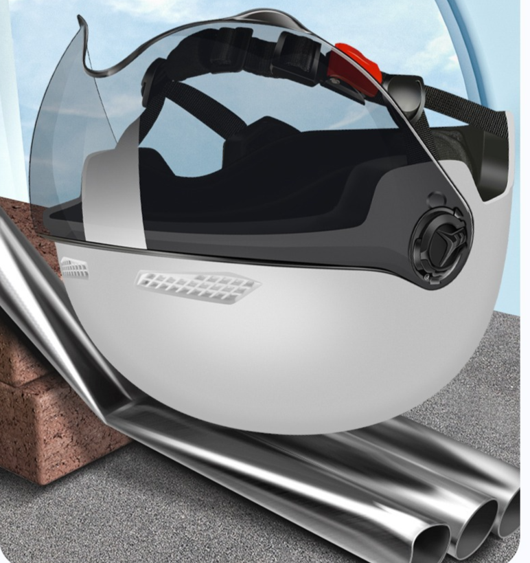 3C-zertifiziertes Elektrofahrzeug für Männer und Frauen, ABS-Halbhelm, Sonnenschutz, Anti-Ultraviolett-Reitsicherheitshut, Sommer_voghion.com