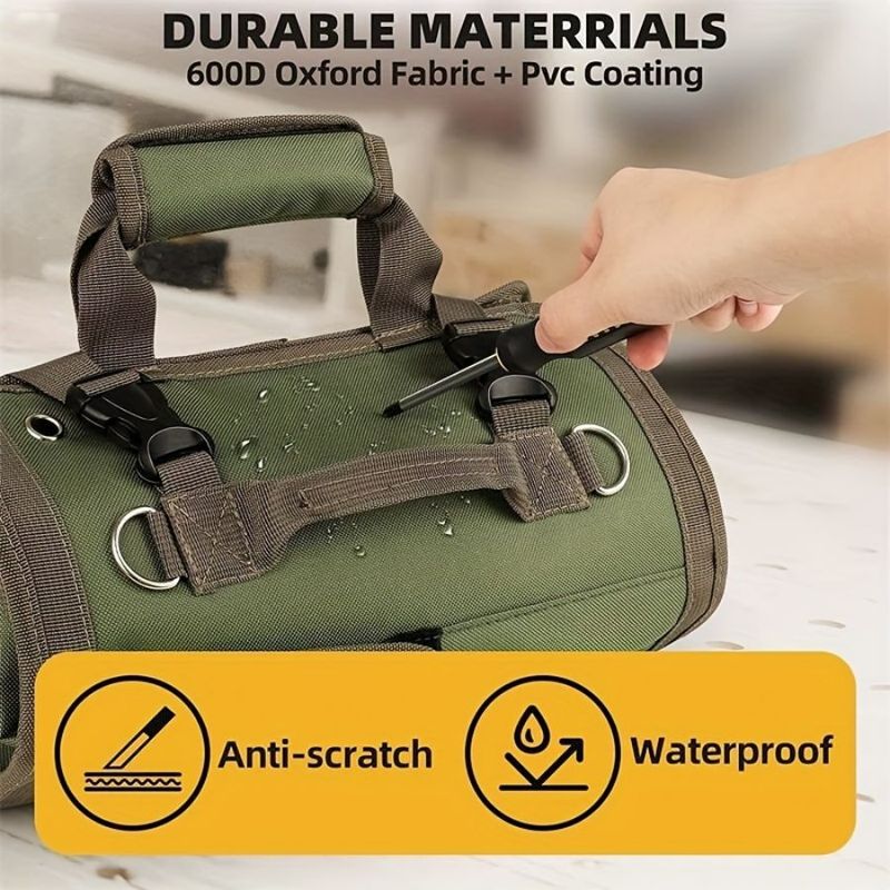 Functional Bags Hardware Tool Storage Bag Roll Up Electrician Bag Car Hanging Storage Bag Vehicle Hardware Tool Bag_voghion.com