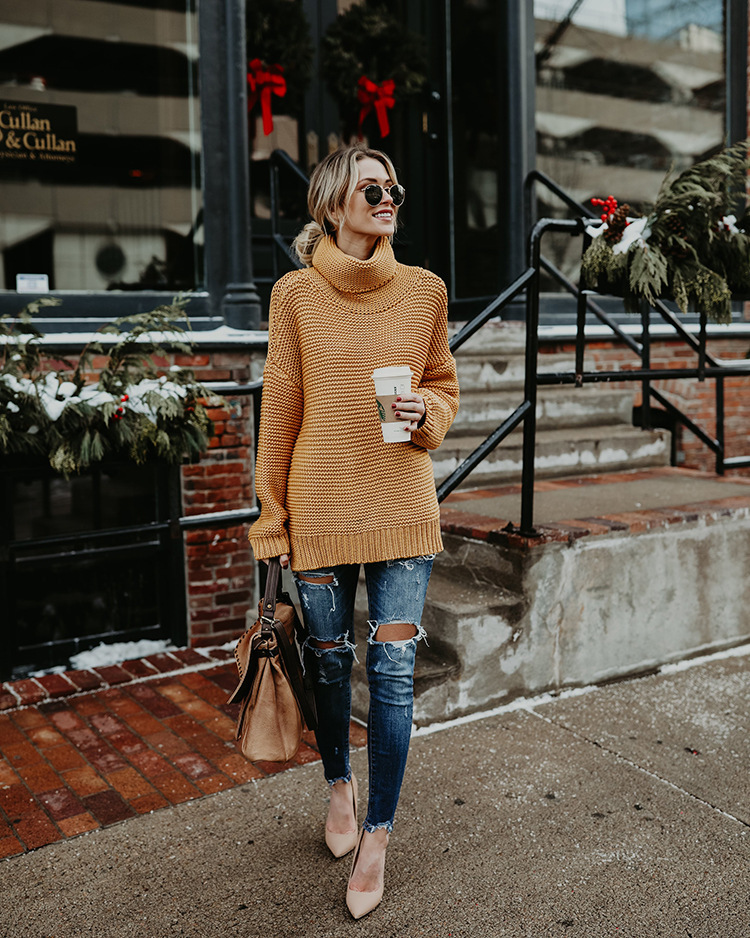 Women's Clothing Autumn and Winter New Thick e Long-sleeved Turtleneck Pullover Sweater_voghion.com