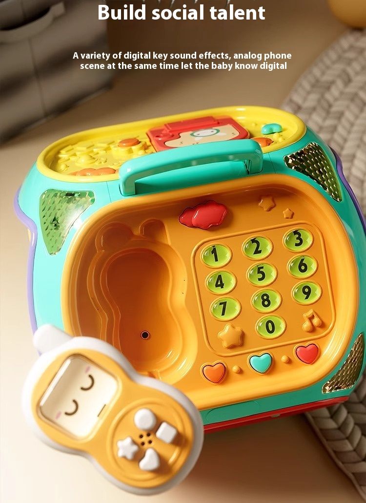 Håndlegetøj Børnemusik Slå på tromme Baby Tidlig Uddannelse Puslespil Hexahedron Genopladelig 0-1 år og 6 måneder_voghion.com