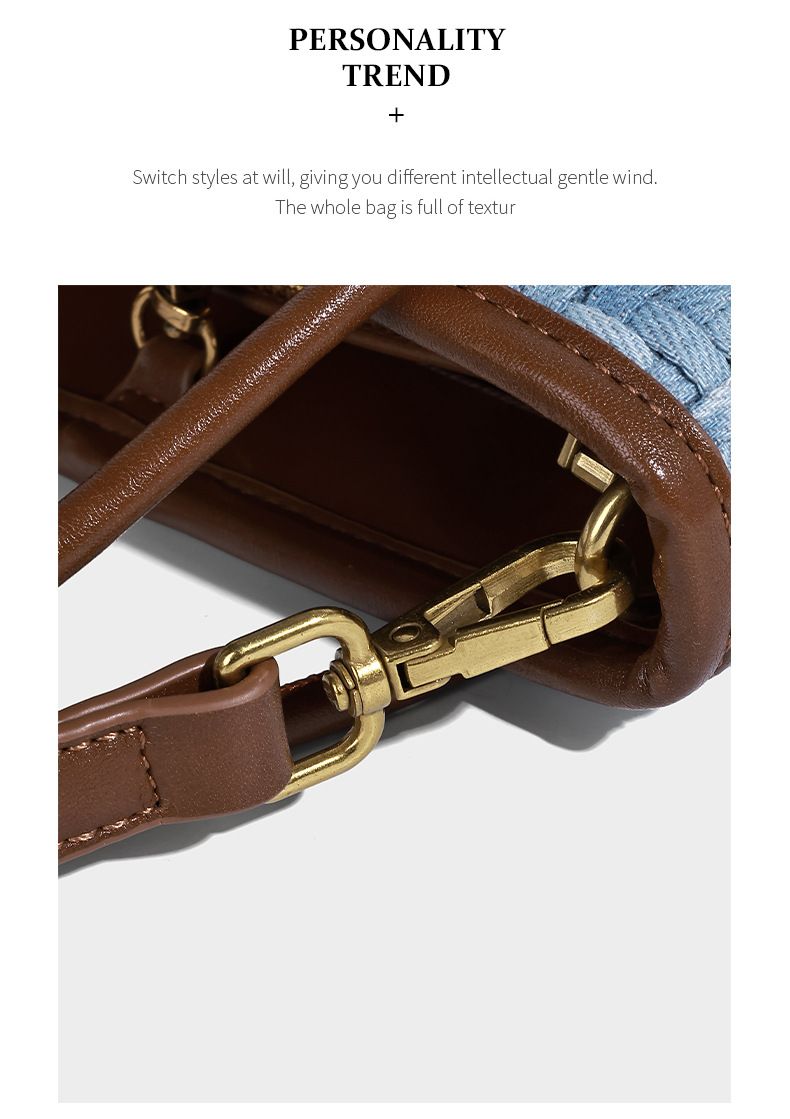Borsa a tracolla alla moda, borsa da donna intrecciata a mano con design di nicchia, nuova borsa a secchiello leggera e di lusso alla moda 2025, borsa a tracolla._voghion.com