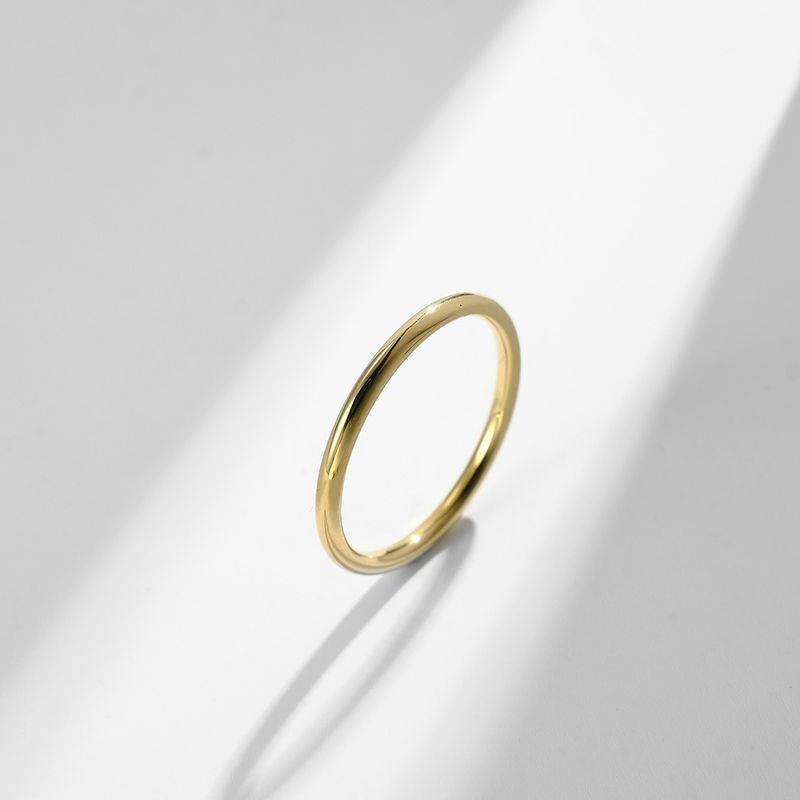 INS genderless koude stijl titanium stalen ronde draad staart ring ring mannen en vrouwen neutrale gladde effen ring stapelbare hand sieraden_voghion.com