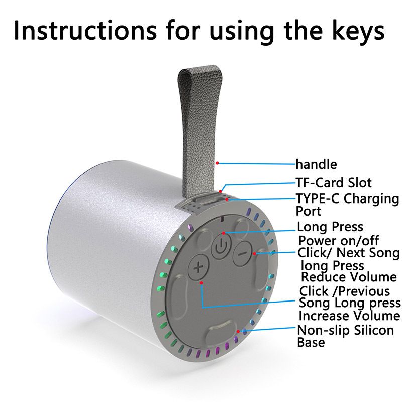 Den nye, små stålkanonen i aluminiumslegering med Bluetooth blendende lett plug-in korthøyttaler kaster sanger og bytter tung subwoofer_voghion.com