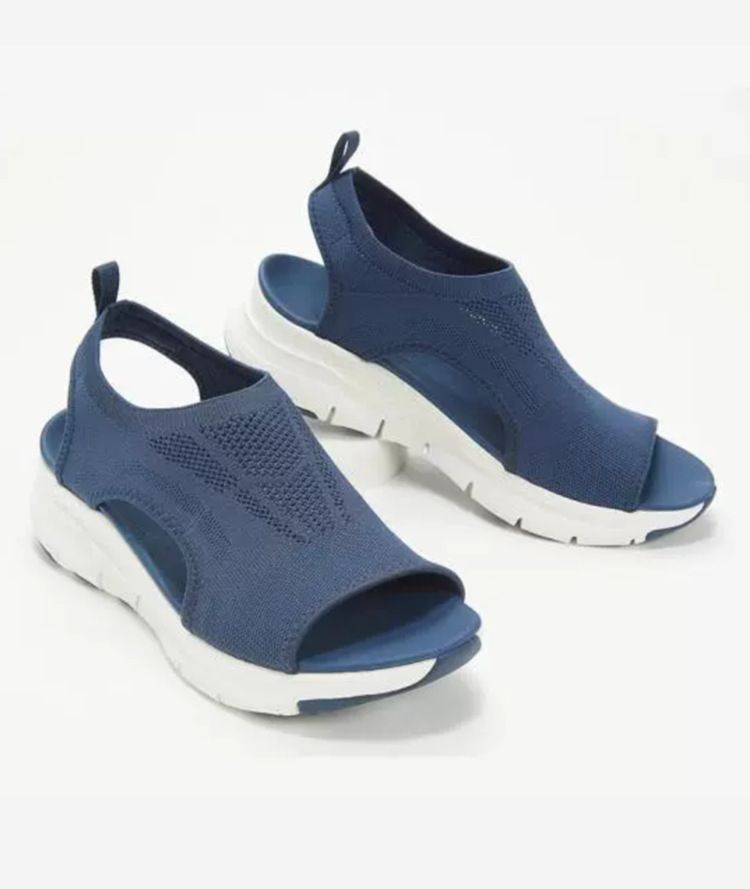 Neue Sandalen für Damen aus Mesh mit dicken Sohlen, Schlupfschuhe aus Fischmaul, fliegendes Gewebe, lässige Sportschuhe in großen Größen_voghion.com