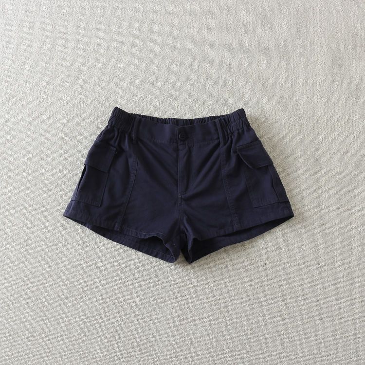 2025 Summer New Half Elastic Simple Slim Fit Versatile Washed Plus Size Cargo Shorts Hot Pants For Women_voghion.com