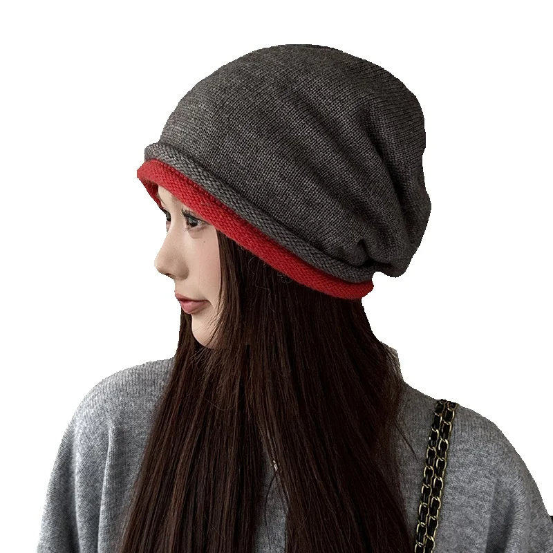 Cappello da donna in maglia double-face Blend, caldo cappello invernale_voghion.com
