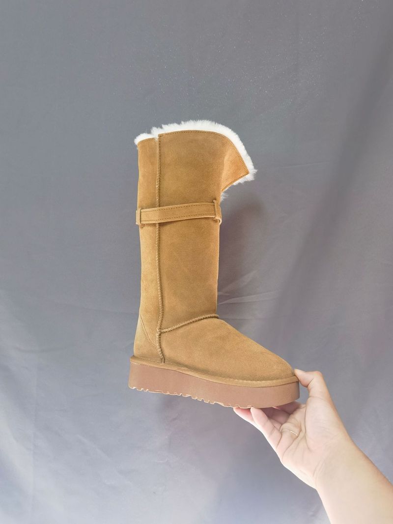 Northeast Schneestiefel für Damen im Winter, neuer Stil, Fleece-gefüttert, verdickt, hohes Rohr, Baumwolle, Ein-Wort-Schnalle, dicke Sohle, pelzig_voghion.com