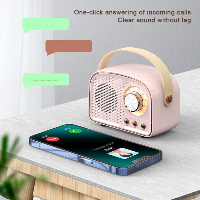 Mini Retro Bluetooth Portable Speaker With Radio , Outdoor Wireless Stereo, MP3 Player for iPhone Android Support TF_voghion.com