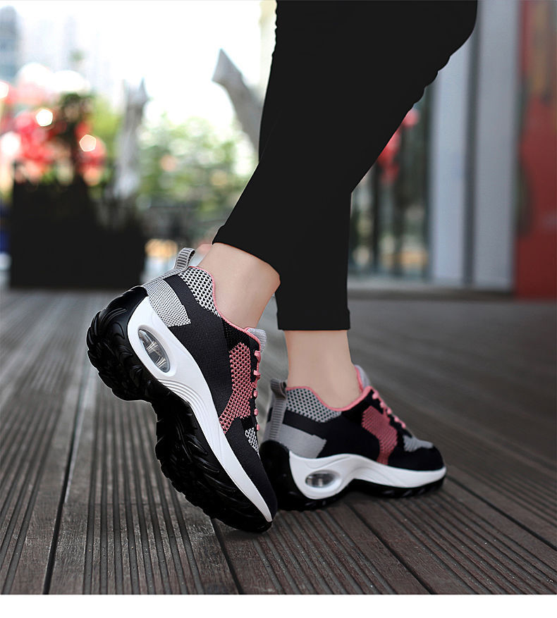 Scarpe da ginnastica con cuscino d'aria traspirante in rete MCDV Scarpe da ginnastica in tessuto volante di moda abbinata ai colori da donna Zapatillas De Mujer Casual_voghion.com