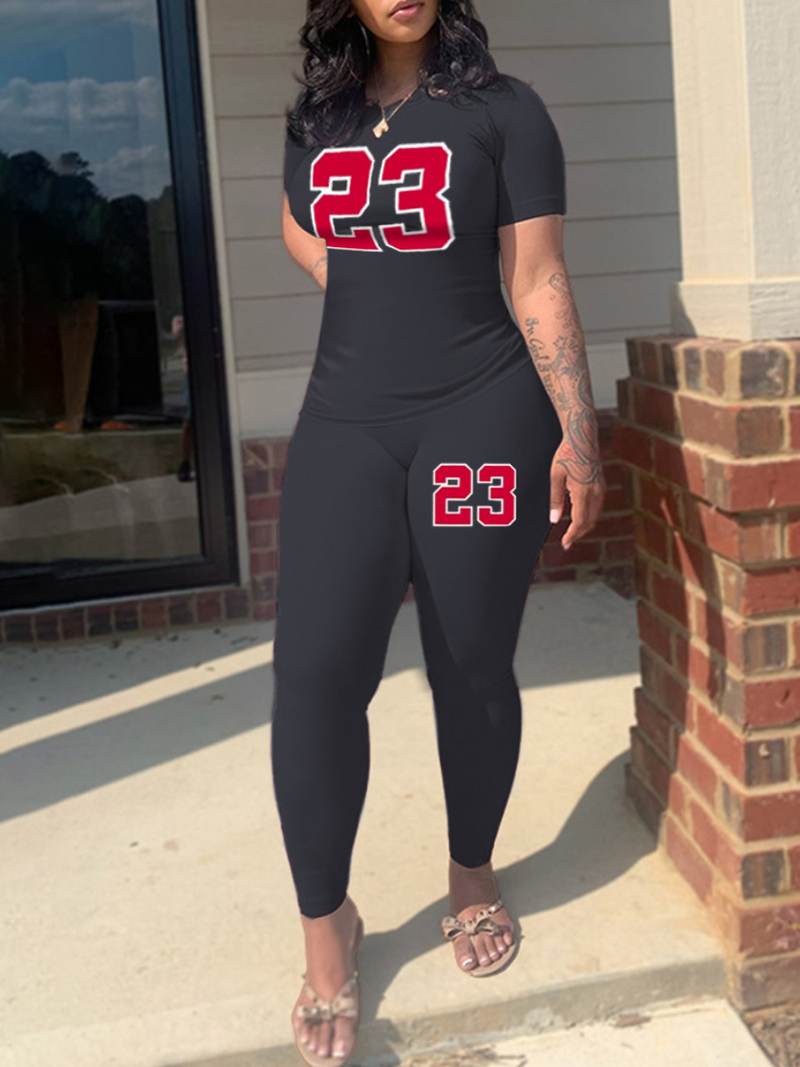 Standardcode dicke Frau Frauen unabhängige Station Druck Persönlichkeit Freizeit zweiteiliger Anzug_voghion.com