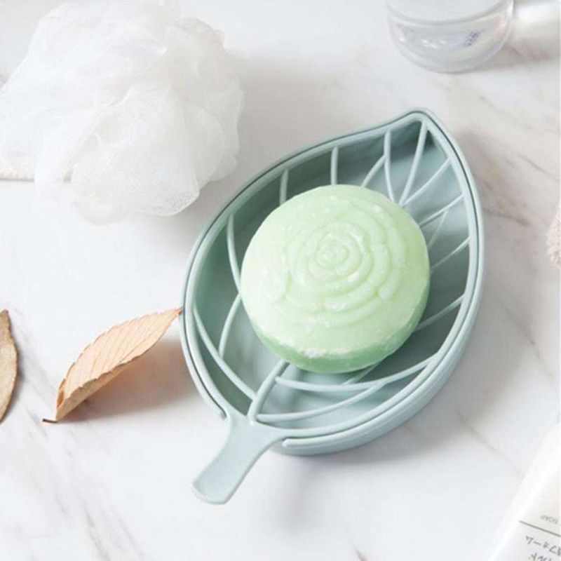 11-teiliges Set Seifenhalter in Blattform, Badezimmer-Aufbewahrungsbehälter, Duschbox, Ablageschale_voghion.com