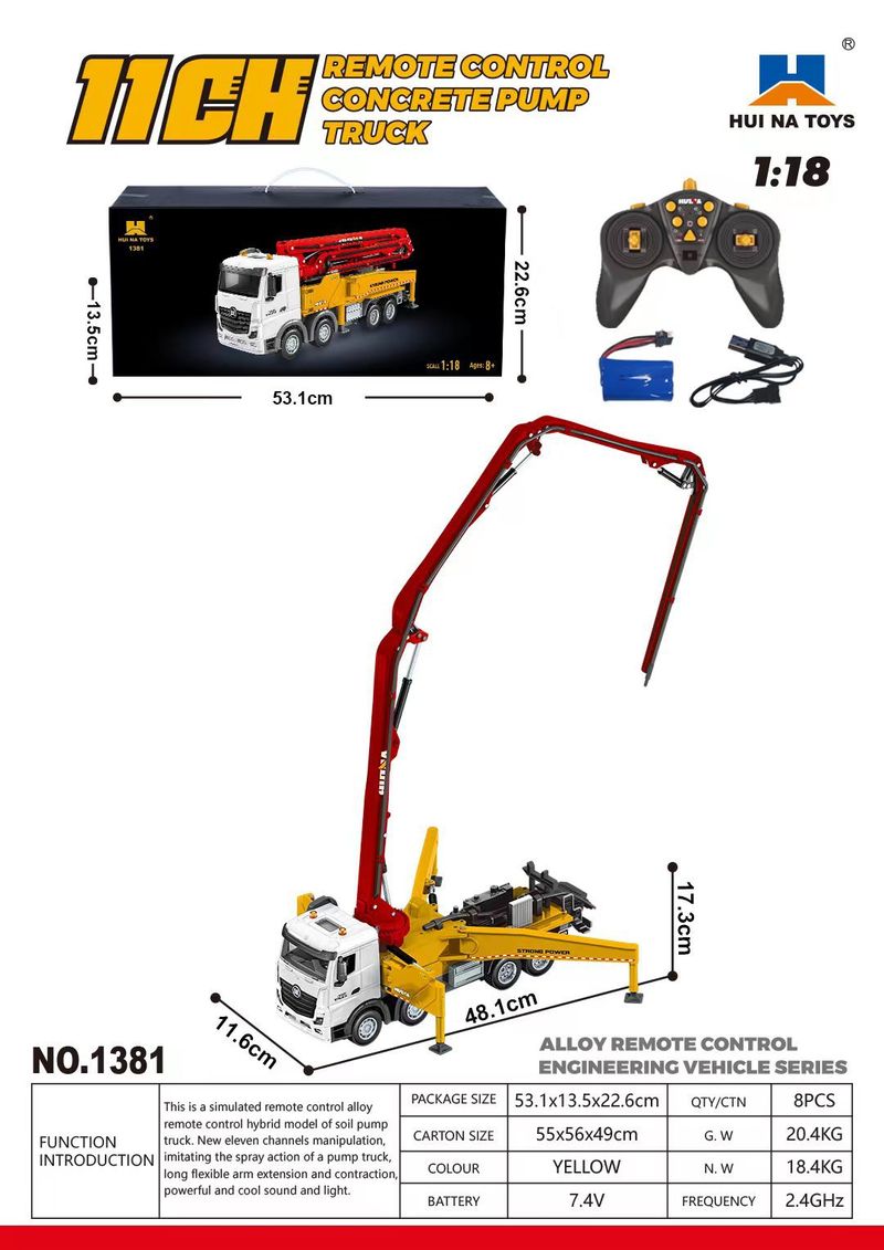 Mother & Kids 1:18 Scale 9-Channel Remote Control Alloy Fire Truck Realistic Design LED Lights Premium Construction Vehicle Toy For Kids & Collectors_voghion.com