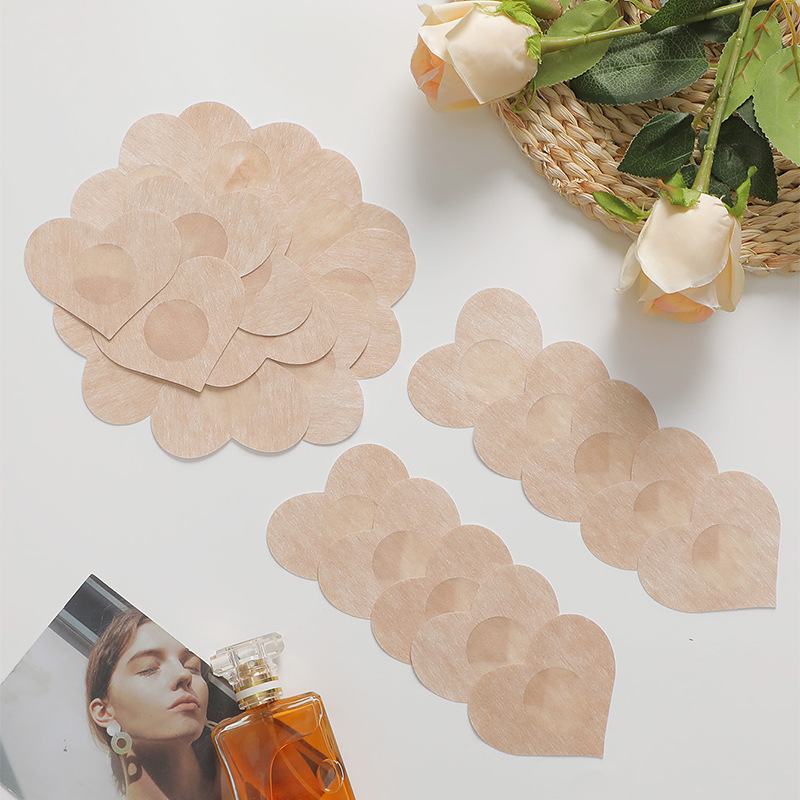 Women's clothing Disposable non-woven nipple patch Silicone invisible breast patch Anti-bump anti-exposure nipple patch_voghion.com