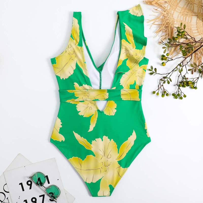 2023 nytt sexy badetøy i ett stykke dame badetøy med volangkant Bikini Chiffon strandskjørtsett_voghion.com