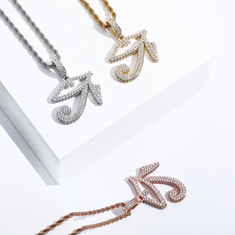 Halskette mit Horusauge-Anhänger für Herren und Damen – altägyptisches Symbol mit Zirkonia, Hip-Hop-Statement-Stück für Trendsetter_voghion.com