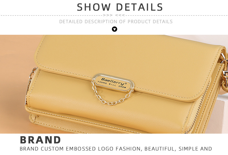 baellerry new women's wallet version large-capacity zipper mobile phone bag fashion all-match diagonal bag wholesale_voghion.com