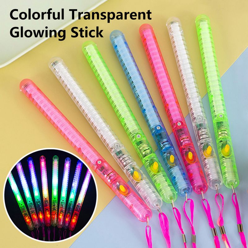 5/10PCS Flashing LED Wand Sticks Glowing Cheer Wands Multicolor Light Up Wands With Lanyards For Music Concert Party Favor_voghion.com