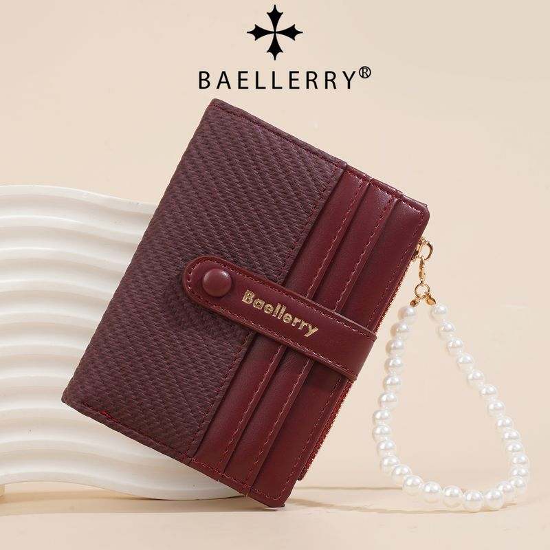 Neue Damen-weibliche High-End-Ins-Stil Student Color-Blocking Perlenkette Mode PU Kleine Brieftasche für Frauen_voghion.com