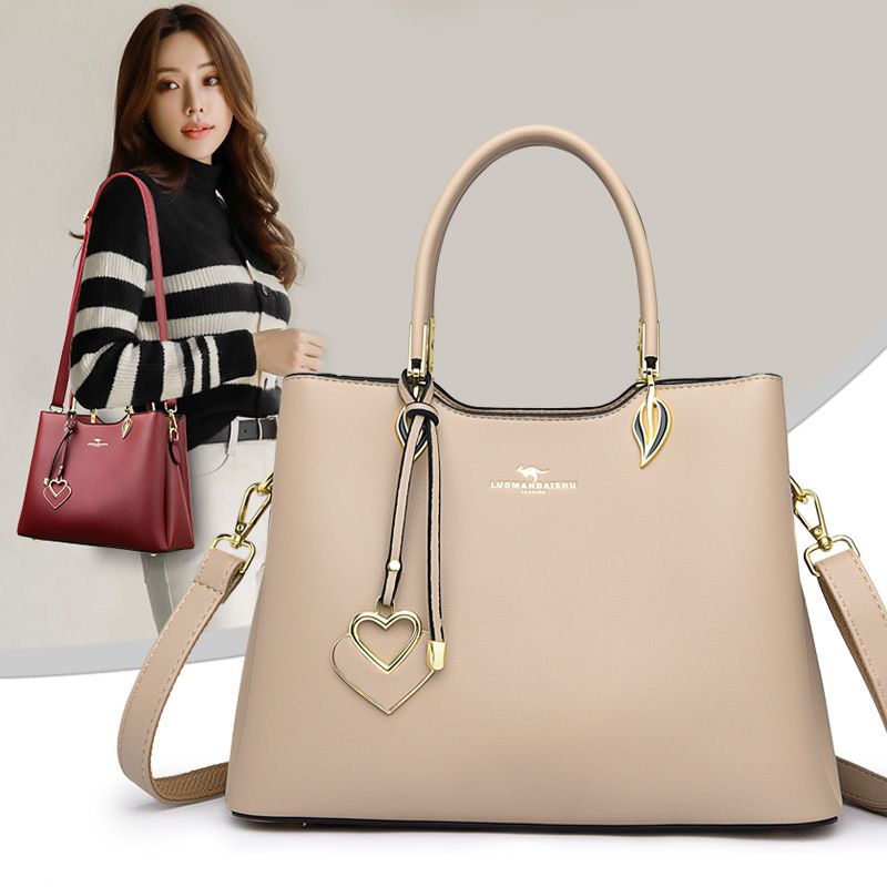 Borsa da donna di mezza età Nuova borsa da donna alla moda coreana Borsa a mano Borsa a tracolla multistrato_voghion.com