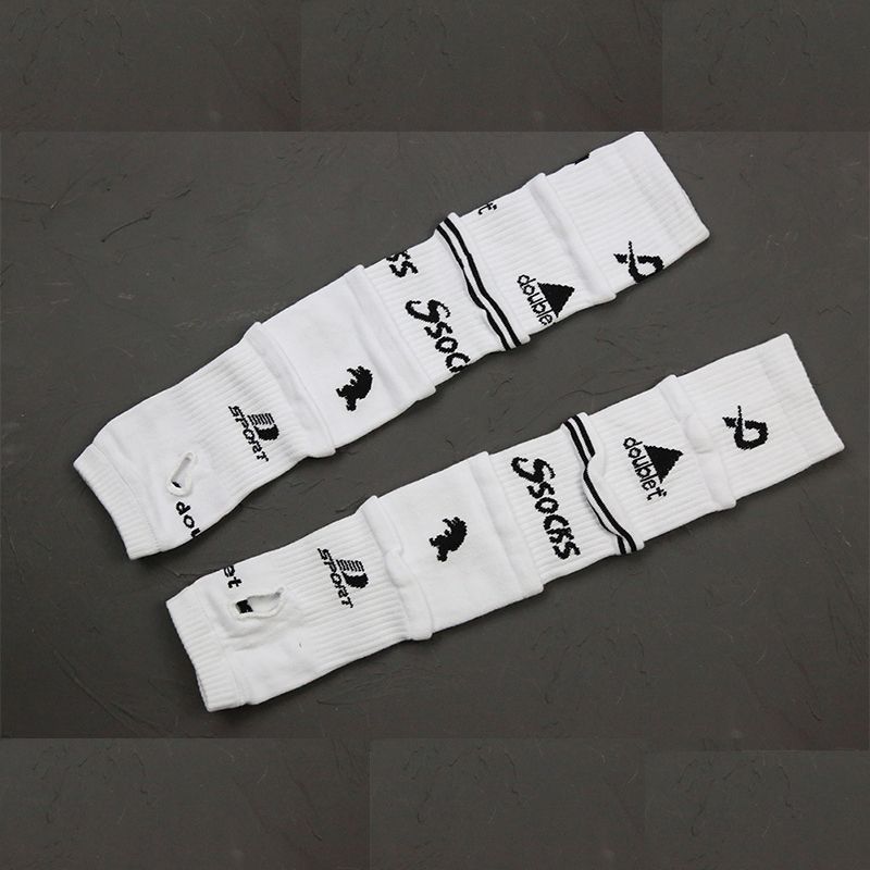 Calzini lunghi da calcio sopra il ginocchio da uomo, in cotone, con design a doppio strato, per donna, unici e alla moda_voghion.com