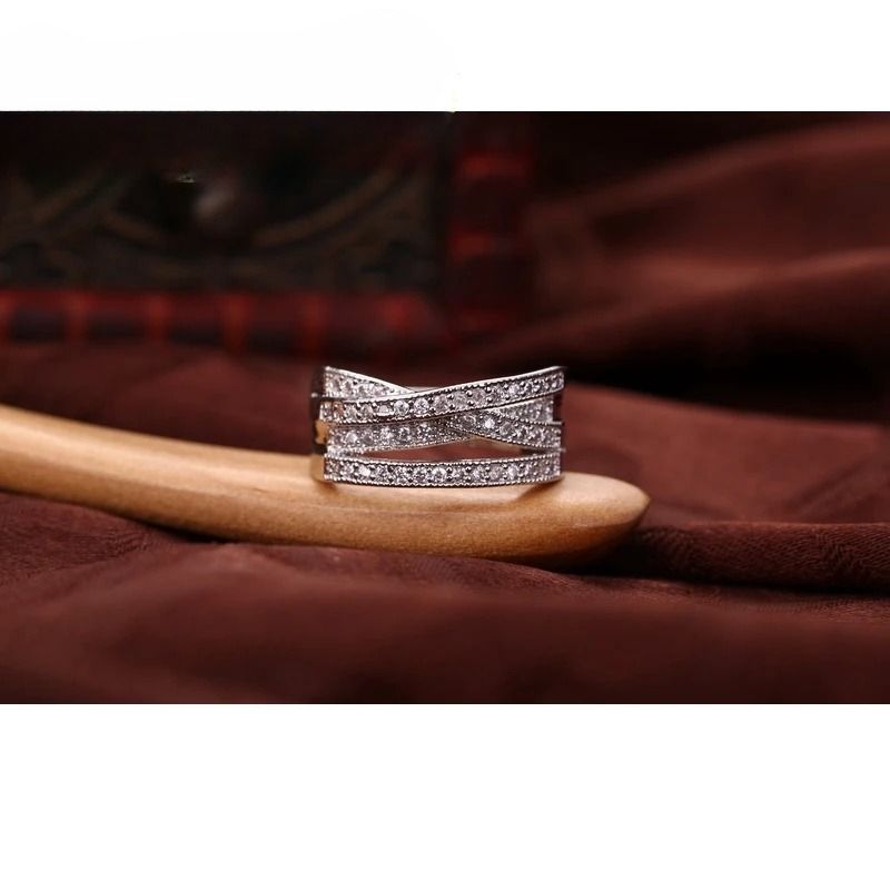 Anelli da uomo e da donna alla moda, in argento sterling 925, con intarsi in cristallo, con croce, con spedizione gratuita 5-13_voghion.com