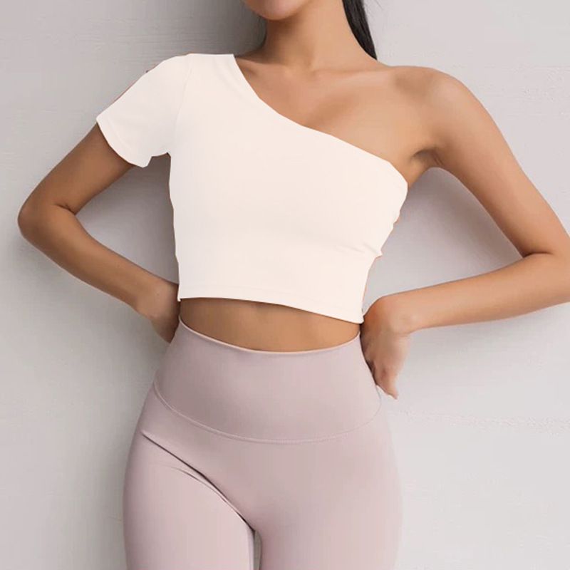 Neues Sport-Fitness-Top mit Brustpolstern, schulterfrei, ärmellos, hoch tailliert, hochelastisch, schnelltrocknende Weste für Damen_voghion.com