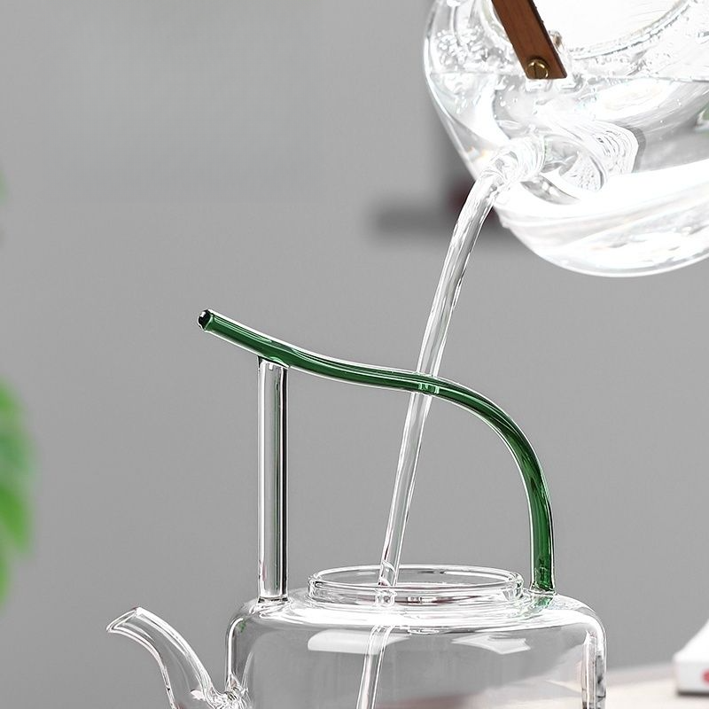 Rein handgefertigte, handbemalte, hitzebeständige Teekanne aus Glas im chinesischen Stil, temperaturbeständig von -20 °C bis 130 °C, Präzision_voghion.com