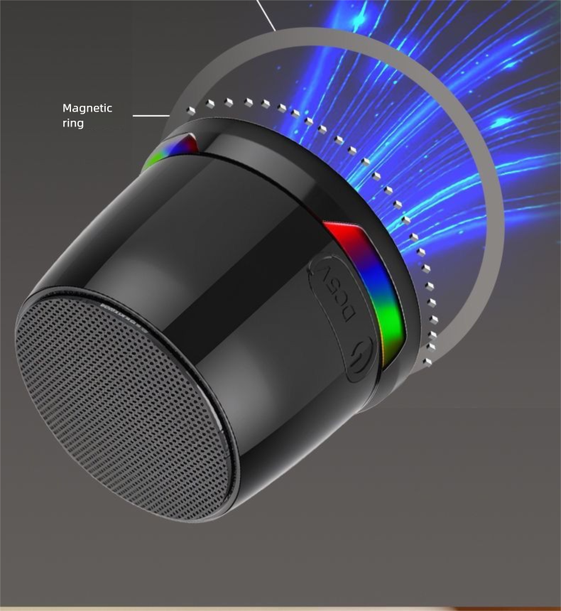 Mini enceinte Bluetooth portable magnétique d'extérieur étanche avec caisson de basses sans fil_voghion.com
