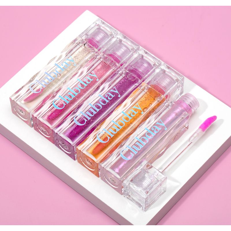 Clubday Square Tube Mirror Thermochromic Fruity Lip Oil – Transparenter Pearl Chameleon Lipgloss für anpassbaren Glanz_voghion.com