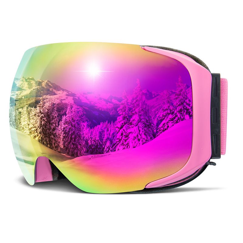 COPOZZ Magnetische Skibrille für Erwachsene, Antibeschlag-Schicht, Unisex, große Kugelform, kompatibel mit Sehstärke_voghion.com