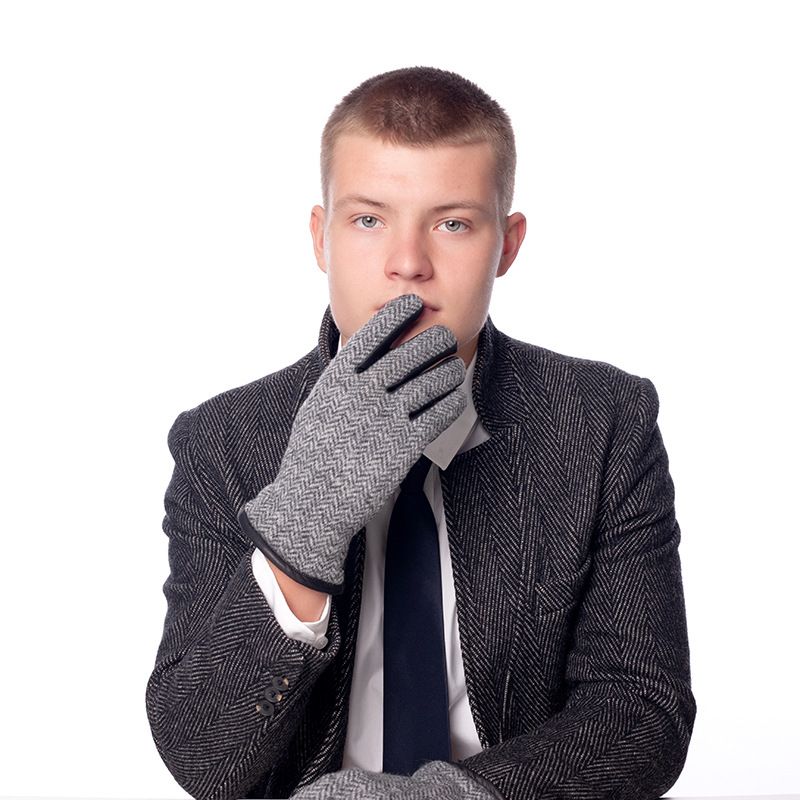 Guanti invernali in pelle di pecora ispessita da uomo all'ingrosso transfrontaliero, guanti da ciclismo da uomo in vera pelle per esterni_voghion.com