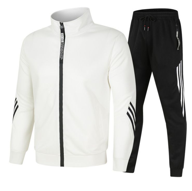 New Spring And Autumn Stand Collar Zipper Suit Trendy Brand Men's Two-Piece Sports Outfit Customizable_voghion.com