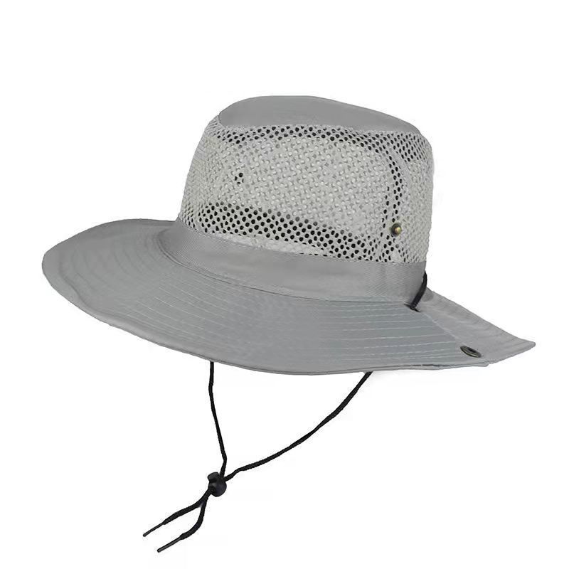 Pălărie de soare pliabilă cu plasă pentru bărbați, vară, protecție anti-UV, camping, drumeții, alpinism, în aer liber, cu bor larg, masculin_voghion.com
