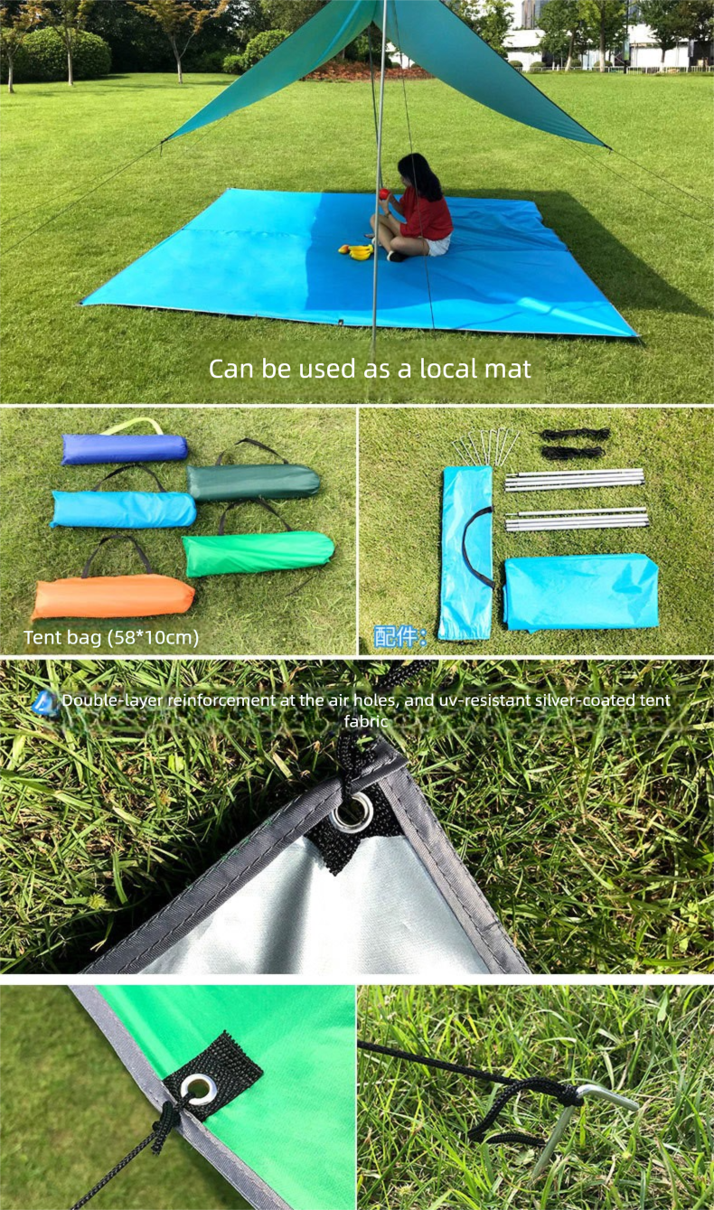 Tenda da campeggio multifunzionale, parasole, antipioggia, da spiaggia, per auto_voghion.com