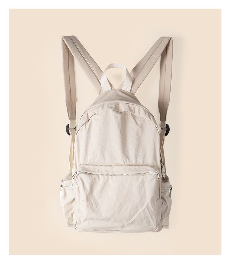 Spring new product niche design large capacity nylon high-end simple college backpack women's fashion_voghion.com