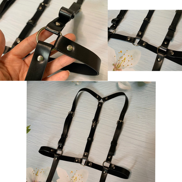 Vrouwen Sexy Jarretels kunstleer Vrouwen Body Bondage Kooi Beeldhouwen Harnas Taille Riem Bandjes Bretels Goth Harajuku Riem_voghion.com